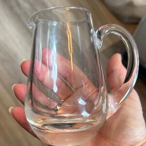 Vintage hand blown glass creamer